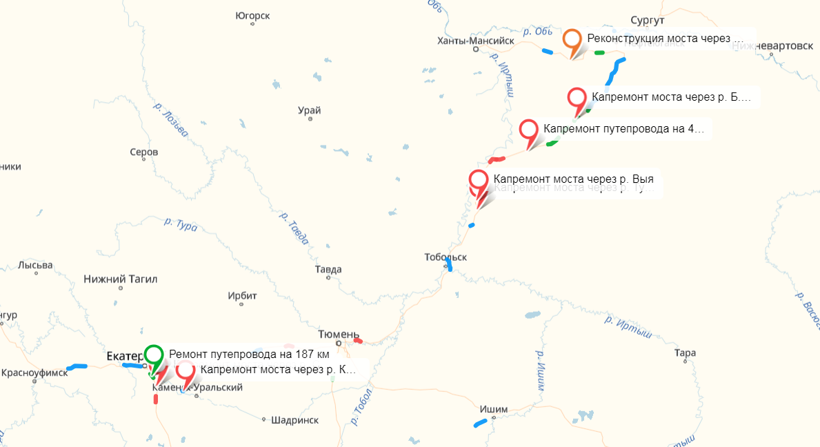 Нижневартовск пермь через ханты мансийск карта